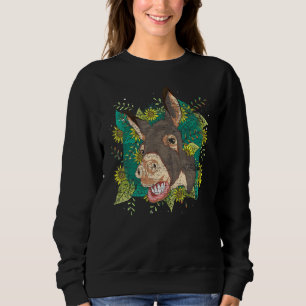 Sweatshirt Fleur Jaune Ferme de tournesol Animal Hippie Donke