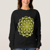 Sweatshirt Fleur Mandala jaune (Devant)