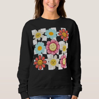 Sweatshirt Fleur marguerite Retro