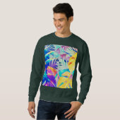 Sweatshirt Fleur pastel abstrait moderne (Devant entier)
