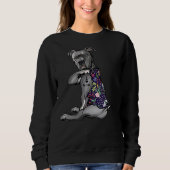 Sweatshirt Fleur Pitbull I Love Maman Pitbull (Devant)