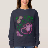Sweatshirt Fleur rose funky Art Abstrait à porter (Devant)