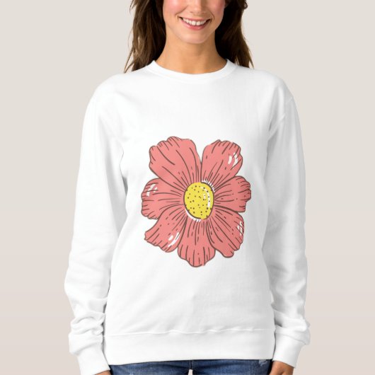 Sweatshirt Fleur rouge (Devant)