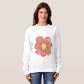 Sweatshirt Fleur rouge (Devant entier)