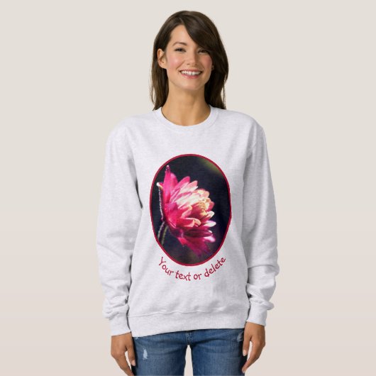 Sweatshirt Fleur Rouge Au Soleil Personnalisé (Devant entier)