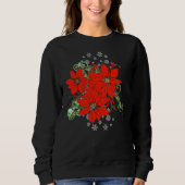 Sweatshirt Fleur rouge de Noël (Devant)