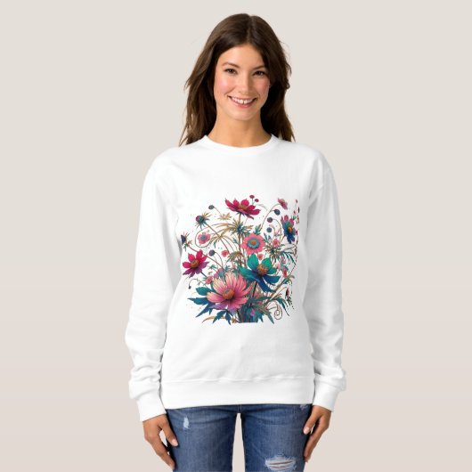 Sweatshirt Fleur sauvage (Devant entier)