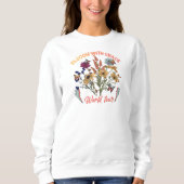 Sweatshirt Fleur sauvage éclair Vintage Rocker (Devant)