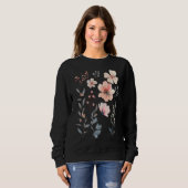 Sweatshirt Fleur Sauvage-Florale-Mignonne (Devant entier)