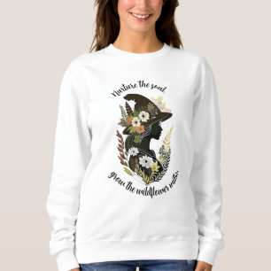 Sweatshirt Fleur sauvage Healer Silhouette Black & White Natu