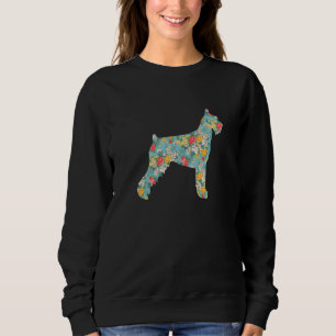 Sweatshirt Fleur Schnauzer géant Silhouette Fleur Chien Flora