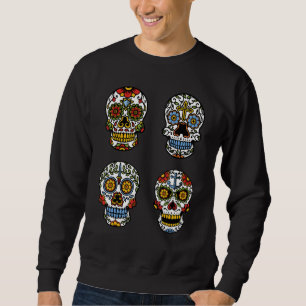 Sweatshirt Fleur Sugar Crâne Âmes Jour Muertos Jour De Mort H