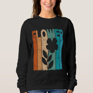 Sweatshirt Fleur Vintage Fleurs Botaniques Lover Retro Flori