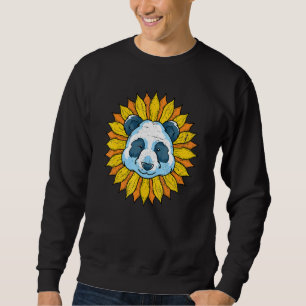 Sweatshirt Fleur Zoo Animal Tournesol Flore Faune Panda