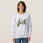Sweatshirt Fleurs d'amour dessinées à la main (Devant entier)