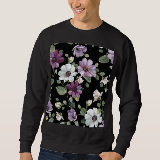 Sweatshirt Fleurs De Cosmos Élégantes : Aquarelle Sans Couleu