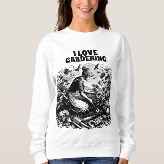 Sweatshirt Fleurs de la Dame du Jardin (Devant)