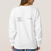 Sweatshirt Fleurs de la Dame du Jardin (Dos)