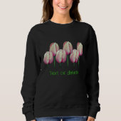 Sweatshirt Fleurs de tulipes roses personnalisées (Devant)