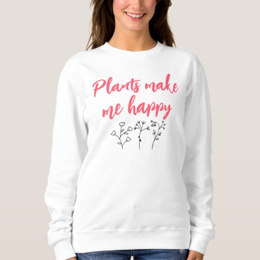 Sweatshirt Fleurs dessinées Doodles Black and White Floral (Devant)