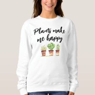 Sweatshirt Fleurs dessinées Herbes Plante Floral