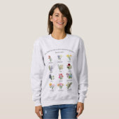 Sweatshirt FLEURS DU MOIS DE NAISSANCE Christian Jan to Dec (Devant entier)