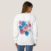 Sweatshirt fleurs en papier coloré (Dos entier)