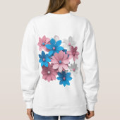 Sweatshirt fleurs en papier coloré (Dos)