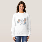 Sweatshirt fleurs et oiseaux (Devant entier)