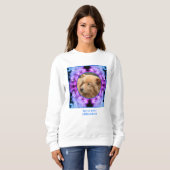 Sweatshirt Fleurs Fleurs Frame Tinté Créer Votre Propre Photo (Devant entier)