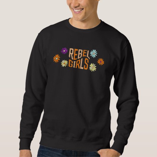 Sweatshirt Fleurs Graphiques Rebelles Filles (Devant)