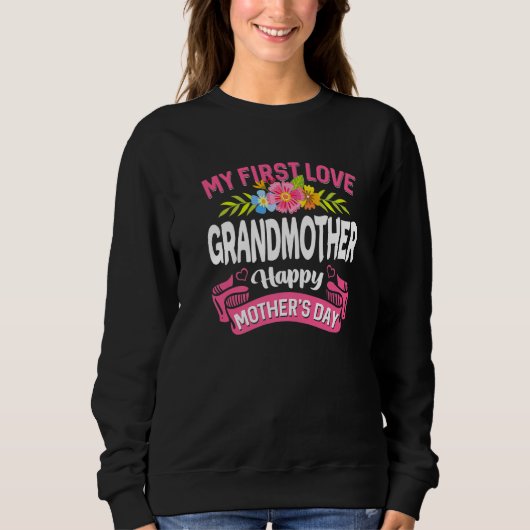 Sweatshirt Fleurs mignonnes Mon Premier Amour Grand-Mère Joye (Devant)