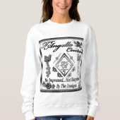 Sweatshirt fleurs noires/blanches de contraster (Devant)