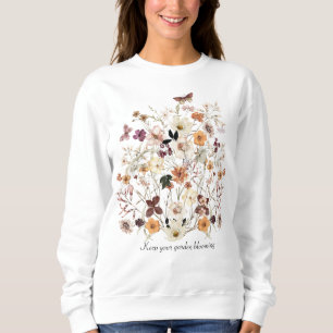 Sweatshirt Fleurs Pressées Nom Fleur sauvage Cottagecore