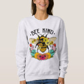 Sweatshirt Fleurs sauvages d'abeilles Graphisme Décontracté (Devant)
