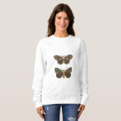 Sweatshirt Fleurs sauvages de papillon de nuit bohème moderne (Devant entier)