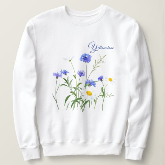 Sweatshirt Fleurs sauvages de Sweatshirt-Yellowstone des (Design devant)