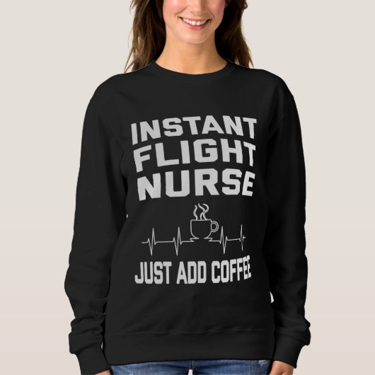 Sweatshirt Flight Nurse Coffee Lover Coffee Humor Funny EKG (Devant)