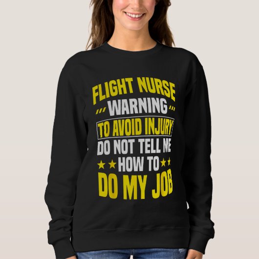 Sweatshirt Flight Nurse RN Transport Worker Aeromedicine Warn (Devant)