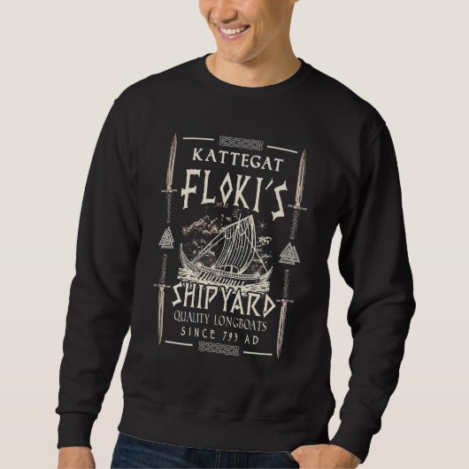Sweatshirt Flokis Shipyard Kattegat Viking Ship (Devant)