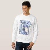 Sweatshirt floral de logo de rythme et de bleu (Devant entier)