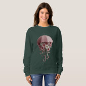 Sweatshirt Floral Downpour Bloomfall Sheltered by Spring Wher (Devant entier)
