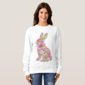 Sweatshirt Floral Easter Rabbit  (Devant entier)