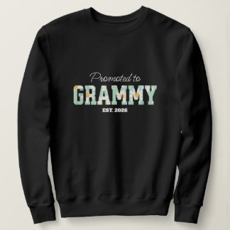 Sweatshirt Floral Grandma, Promoted to Grammy 