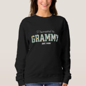 Sweatshirt Floral Grandma, Promoted to Grammy  (Devant)