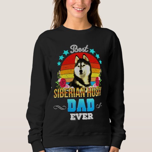 Sweatshirt Floral Husky Sibérien (Devant)