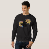 Sweatshirt Floral jaune du Labrador (Devant entier)