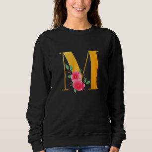 Sweatshirt Floral M Alphabet mou Lettre initiale M G