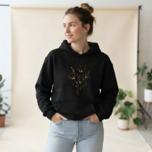 Sweatshirt floral minimaliste, Sweat à capuche flo