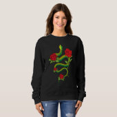Sweatshirt Floral Reptile Keeper Animal Roses Snake Snake (Devant entier)